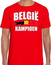 Belgie kampioen supporter t-shirt rood EK/ WK voor heren - EK/ WK shirt / outfit 2XL
