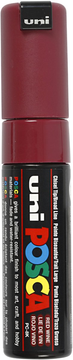 Posca Marker, afm PC-8K, lijndikte 8 mm, breed, red wine, 1 stuk