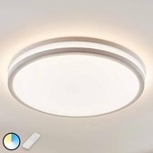 Lindby - LED plafondlamp- met dimmer - 1licht - acryl, metaal - H: 7.5 cm - wit - Inclusief lichtbron