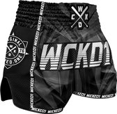 Wicked1 Kickboksshort Black Diamond Zwart/Wit Extra Large