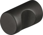 Meubelknop van RVS, zwart, 20x30 mm
