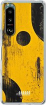 6F hoesje - geschikt voor Sony Xperia 5 III -  Transparant TPU Case - Black And Yellow #ffffff