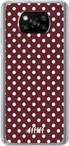 6F hoesje - geschikt voor Xiaomi Poco X3 Pro -  Transparant TPU Case - Burgundy Dots #ffffff