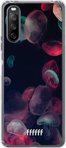 6F hoesje - geschikt voor Sony Xperia 10 III -  Transparant TPU Case - Jellyfish Bloom #ffffff