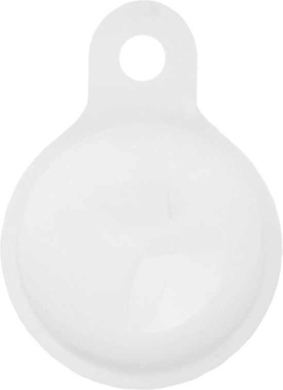 AirTag Porte-clés Etui AirTag Pendentif En Siliconen - Etui Porte-clés Pendentif AirTag - Wit - PACK DE 2
