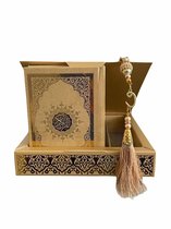 Karton Luxe box met Koran en tesbih Goud