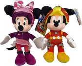 Voordeelset Mickey & Minnie Mouse - Roadster Racers - Knuffels - 20 cm