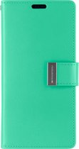 iPhone XR Wallet Case - Goospery Rich Diary - Turquoise