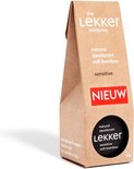 Bruine kartonnen verpakking voor "the Lekker company" natuurlijke deodorant, met de tekst "Nieuw".