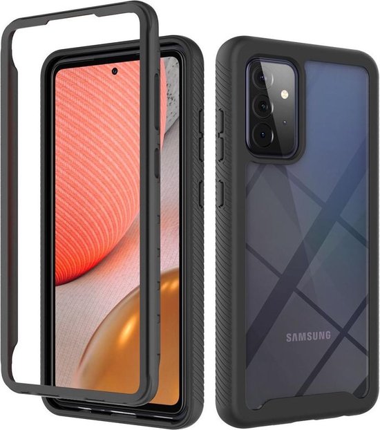 Coque Samsung Galaxy A72 Coque Hybride Antichoc Complète Zwart