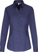 Seidensticker dames blouse slim fit - donkerblauw - Maat: 46