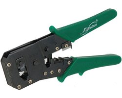 Alles-in-een krimptang voor RJ45-RJ12-RJ11