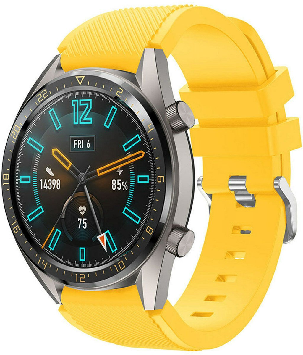 Geschikt voor Huawei Watch GT silicone band - geel - 46mm
