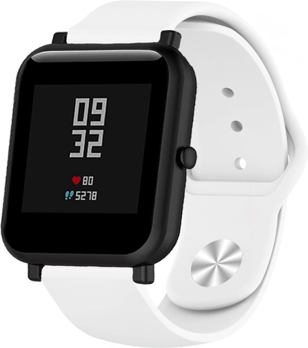 Geschikt voor Xiaomi Amazfit Bip sport band - wit - 42mm
