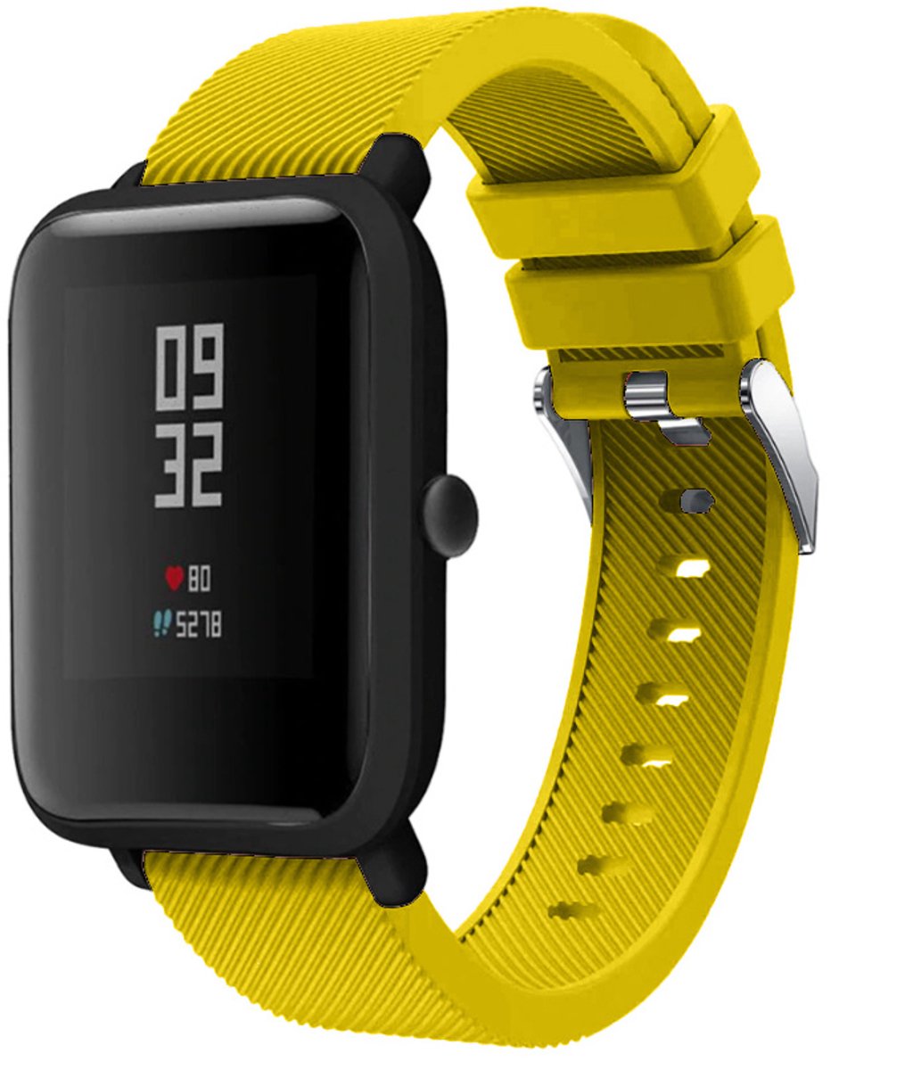 Siliconen band – geschikt voor Xiaomi Amazfit Bip (42mm) – geel