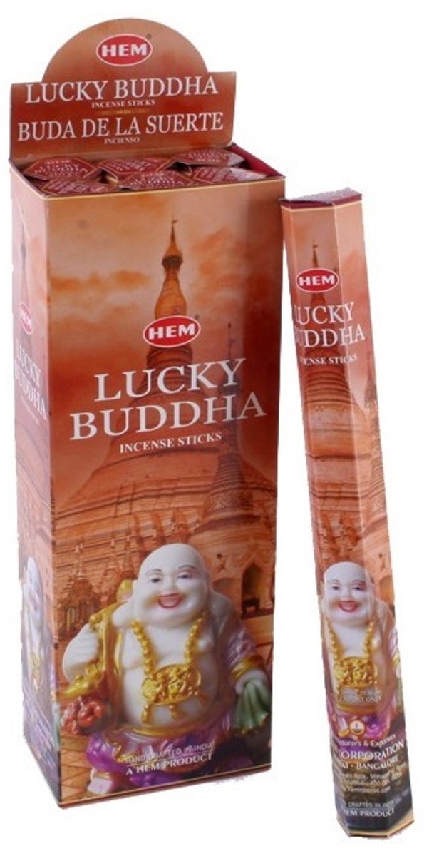 HEM Wierook Lucky Buddha per slof 6 pakjes / 120 stokjes Transparant