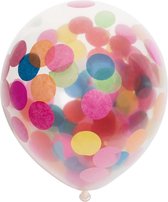 Ballonnen met confetti in multikleuren | 6 stuks