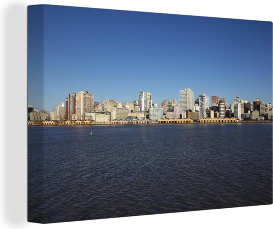 Skyline Van Porto Alegre In Brazilie Vanaf De Rio Guaiba Canvas 140x90 Cm Foto Print Bol Com