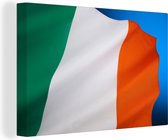 Canvas schilderij 180x120 cm - Wanddecoratie De nationale vlag van Ierland - Muurdecoratie woonkamer - Slaapkamer decoratie - Kamer accessoires - Schilderijen