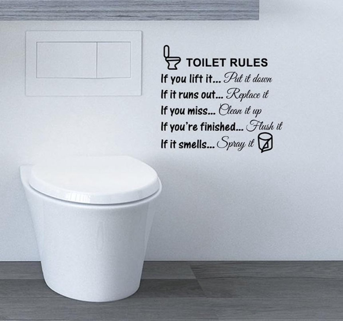 Toilet sticker - Muurdecoratie - sticker - Engelse toilet | bol.com