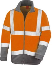 Result Core Mens Reflective Safety Micro Fleece Jacket (Pakket van 2) (Oranje)