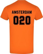 Amsterdam 020 Heren t-shirt | EK | WK | Holland | Oranje | ajax | Nederlands Elftal