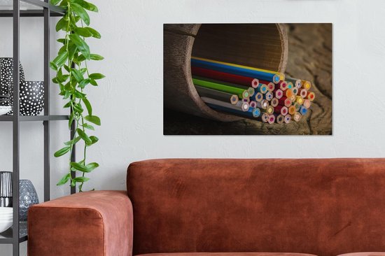 Peintures sur Toile - Nature Morte - Couleurs - Bois - 90x60 cm - Décoration murale