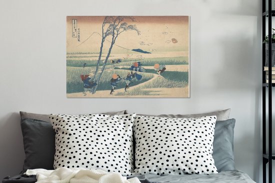 Ejiri dans la province de Suruga - peinture de Katsushika Hokusai 90x60 cm - Tirage photo sur toile (Décoration murale salon / chambre)