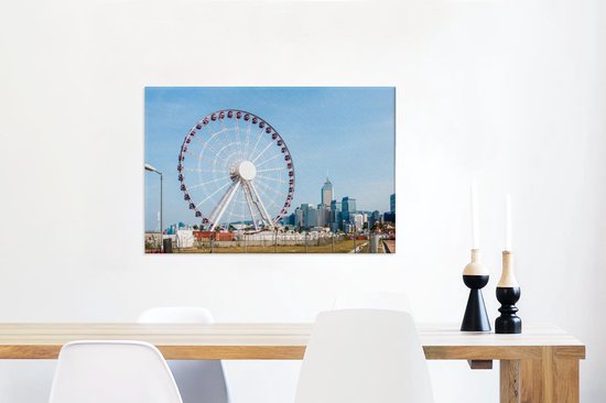 Grande roue en toile Honk Kong 2cm 90x60 cm - Tirage photo sur toile (Décoration murale salon / chambre)