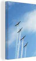 Avions lors d'un spectacle aérien 120x180 cm - Tirage photo sur toile (Décoration murale salon / chambre) XXL / Groot format!