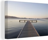 Vue pittoresque d'une jetée toile 140x90 cm - Tirage photo sur toile (Décoration murale salon / chambre)