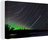 Les étoiles et les aurores boréales 180x120 cm - Tirage photo sur toile (Décoration murale salon / chambre) XXL / Groot format!