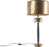 QAZQA areka - Art Deco Tafellamp met kap - 1 lichts - H 700 mm - Brons -  Woonkamer | Slaapkamer