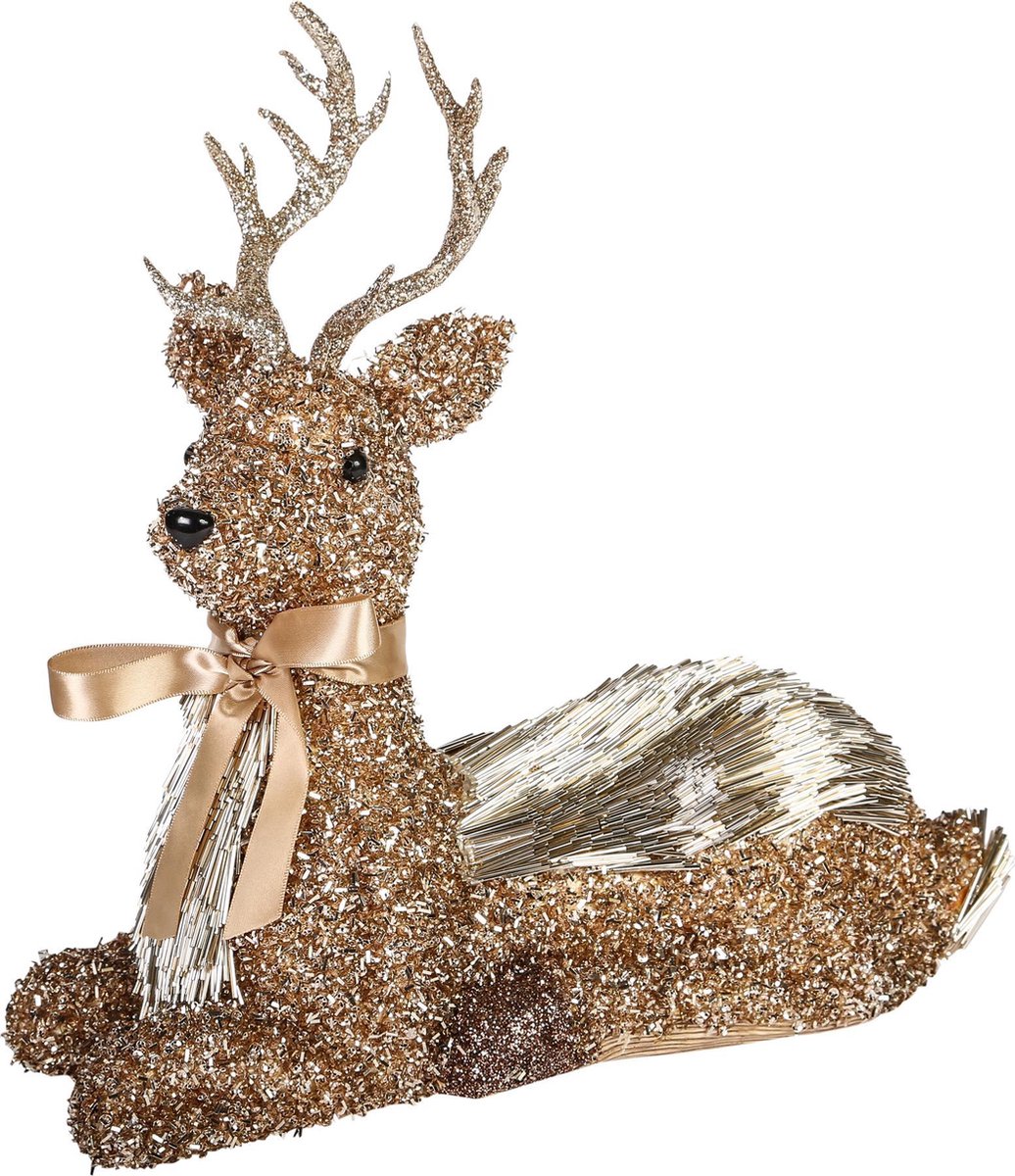 PTMD  christmas zenzi poly goud glitter liggend