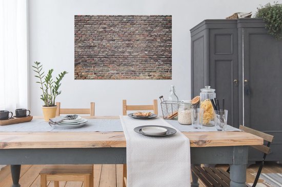 Affiche murale brique grise 120x80 cm - Tirage photo sur Poster (décoration murale salon / chambre)