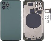 Behuizingsdeksel aan de achterkant met SIM-kaartlade & zijkleppen & cameralens voor iPhone 11 Pro (groen)