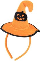 Halloween Heksenhoed Jurk Elegante Feestkostuum Cap Voor Kinderfeestje Speelgoed Caps Cosplay (Pompoen)
