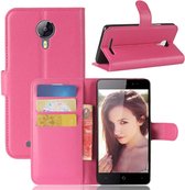 LEAGOO voor Z5 (MPH0366) Litchi Texture horizontale flip lederen tas met houder & kaartsleuven en portemonnee (magenta)