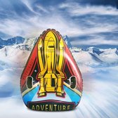Universe Series Winter Rocket Pattern opblaasbare ski-ring met tweehandige handgreep en trekkabelgesp