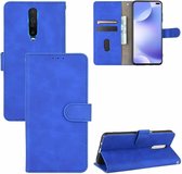 Voor Xiaomi Redmi K30 Effen Kleur Huidgevoel Magnetische Gesp Horizontale Flip Kalfsstructuur PU Lederen Case met Houder & Kaartsleuven & Portemonnee (Blauw)