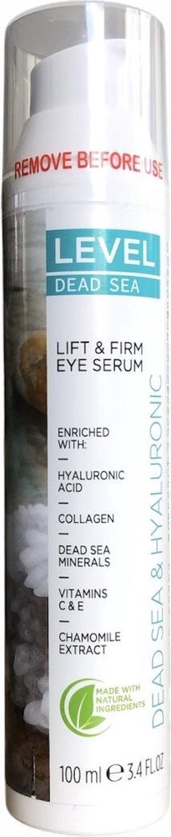 Level - Dead Sea Minerals & Hyaluronic - Lift & Firm Eye Serum 100 ml (Dode Zee Mineralen & Hyaluronzuur - Liftend & Verstevigend Oogserum)