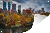 Muurdecoratie New York - Central Park - Herfst - 180x120 cm - Tuinposter - Tuindoek - Buitenposter