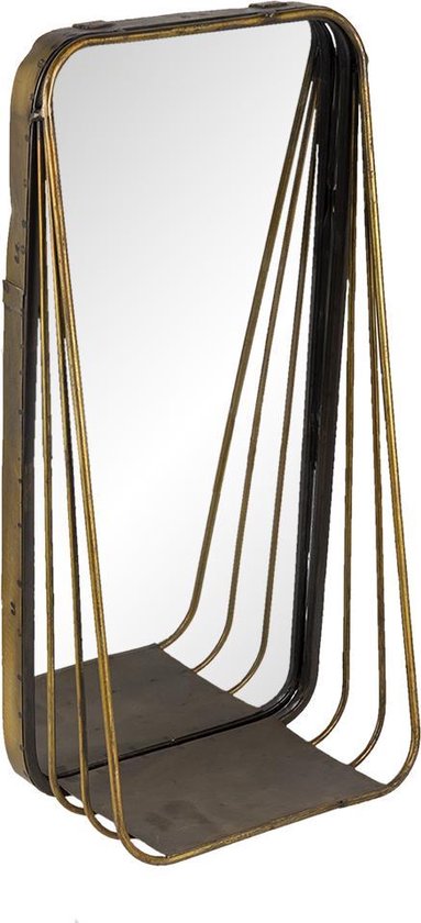 Clayre & Eef Miroir 19x39 cm Couleur cuivre Métal