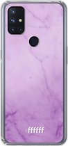 6F hoesje - geschikt voor OnePlus Nord N10 5G -  Transparant TPU Case - Lilac Marble #ffffff