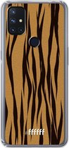 6F hoesje - geschikt voor OnePlus Nord N10 5G -  Transparant TPU Case - Tiger Print #ffffff