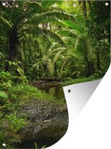 Muurdecoratie buiten Tropisch regenwoud in Colombia - 120x160 cm - Tuindoek - Buitenposter