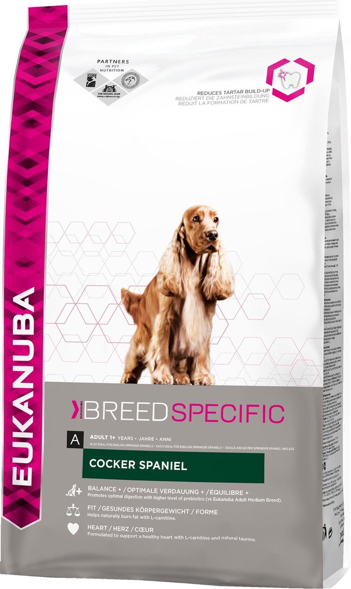 Eukanuba hondenvoer Cocker spaniel 7,5KG