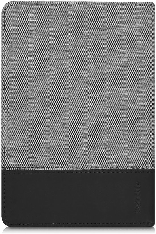 kwmobile hoes geschikt voor Pocketbook Touch Lux 3/Basic Lux/Basic Touch 2 - Canvas beschermhoes in grijs / zwart - Voor e-reader van Merkloos — afbeelding 4