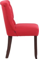 Clp Alberton Set van 4 stoelen - Stof - Rood - Antiek