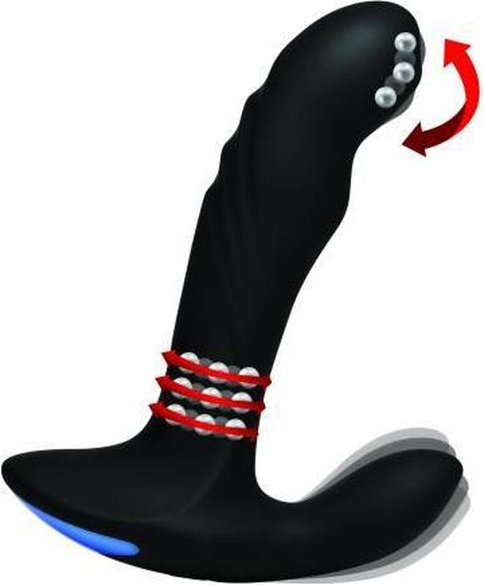 Goedkoopste 17X P-TRIGASM 3-in-1 Silicone Prostate Stimulator - Black